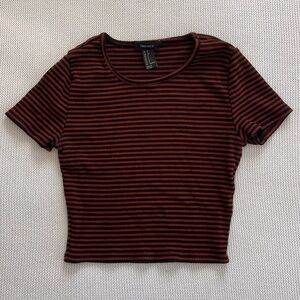 Black and brown cropped T!